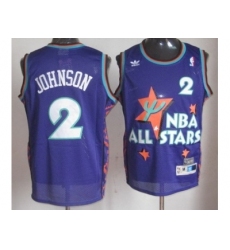 NBA 95 All Star #2 Johnson Purple Jerseys