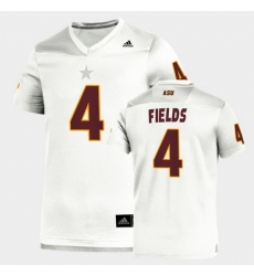 Men Arizona State Sun Devils Evan Fields Replica White Football Jersey