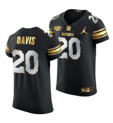 Florida Gators Malik Davis Black Golden Edition Jersey