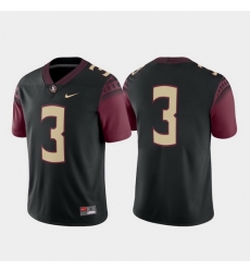 Men Florida State Seminoles 3 Black Game Alternate Jersey