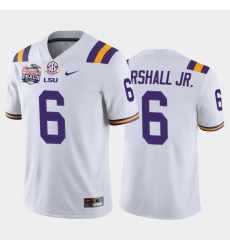 LSU Tiger Terrace Marshall Jr. White Home Men'S Jersey