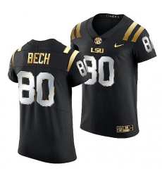 Lsu Tigers Jack Bech 2021 22 Golden Edition Elite Football Black Jersey