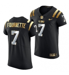 Lsu Tigers Leonard Fournette Golden Edition Elite Nfl Black Jersey