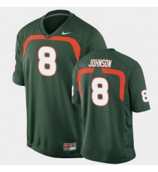 Men Miami Hurricanes Duke Johnson Game Green College Football Jersey