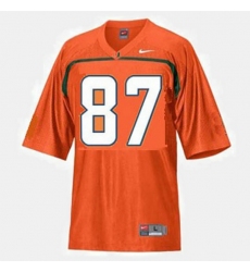 Men Miami Hurricanes Reggie Wayne College Football Orange Jersey