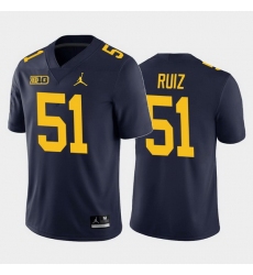 Michigan Wolverines Cesar Ruiz Navy Home Men'S Jersey