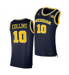 Michigan Wolverines Frankie Collins Navy 2021 Class Jersey