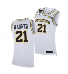 Michigan Wolverines Franz Wagner 2021 Big Ten Regular Season Champions Blm White Jersey