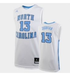 North Carolina Tar Heels Cameron Johnson White Replica Men'S Jersey