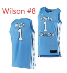 North Carolina Tar Heels WILSON #8 Light Blue Alternate Men Jersey