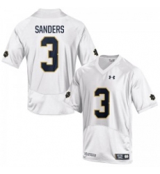 Men Under Armour 3 Limited White C.J. Sanders Notre Dame Fighting Irish Alumni Football Jersey