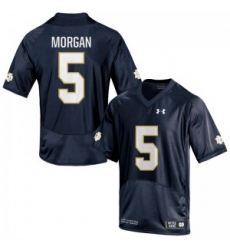 Men Under Armour 5 Replica Navy Blue Nyles Morgan Notre Dame Fighting Irish Alumni Football Jersey