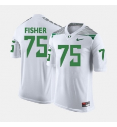 Men Oregon Ducks Jake Fisher College Football White Jersey