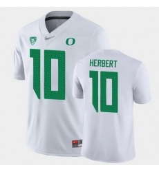 Men Oregon Ducks Justin Herbert Game White College Football Jersey