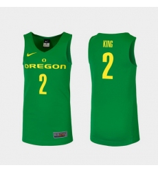 Men Oregon Ducks Louis King Green Replica College Basketball Jersey