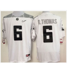 Oregon Ducks #6 De'Anthony Thomas White Diamond Quest Stitched NCAA Jersey