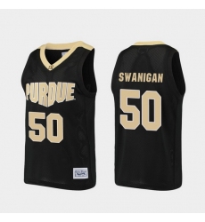 Men Purdue Boilermakers Caleb Swanigan Alumni Black Basketball Jersey