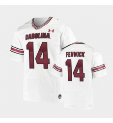 Men South Carolina Gamecocks Deshaun Fenwick Replica White Premiere Football Jersey