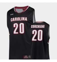 Men South Carolina Gamecocks Tommy Corchiani Black Replica College Basketball Jersey