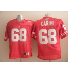 Badgers #68 Gabe Carimi Red Embroidered NCAA Jersey