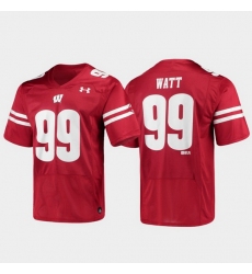 Men Wisconsin Badgers J.J. Watt 99 Red Replica Alumni Football Jersey