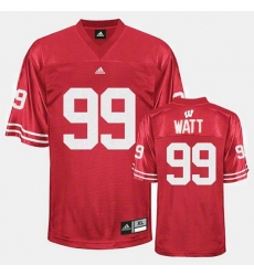 Men Wisconsin Badgers J.J. Watt College Football Red Jersey