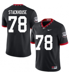 2020 Men #78 Nazir Stackhouse Georgia Bulldogs Mascot 100th Anniversary College Football Jerseys Sal