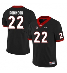 Men #22 Branson Robinson Georgia Bulldogs College Football Jerseys Sale-Black