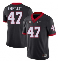 Men #47 Sam Shurtlett Georgia Bulldogs College Football Jerseys Stitched-Black