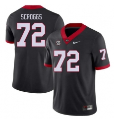 Men #72 Griffin Scroggs Georgia Bulldogs College Football Jerseys Stitched-White