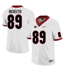 Men #89 Julian Rochester Georgia Bulldogs College Football Jerseys Sale-White