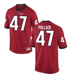 Men Georgia Bulldogs #47 David Pollack College Football Jerseys-Red