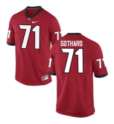 Men Georgia Bulldogs #71 Daniel Gothard College Football Jerseys-Red