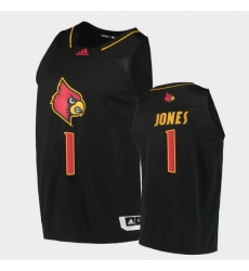 Men Louisville Cardinals Carlik Jones Alternate Black College Basketball 2020 21 Jersey