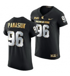 Michigan State Spartans Jacub Panasiuk 2021 22 Golden Edition Limited Football Black Jersey