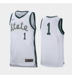 Michigan State Spartans Joshua Langford White Retro Performance Men'S Jersey