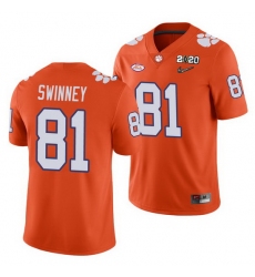 Clemson Tigers Drew Swinney Orange College Football Men'S Jersey