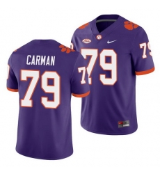 Clemson Tigers Jackson Carman Purple College Football Men'S Jersey