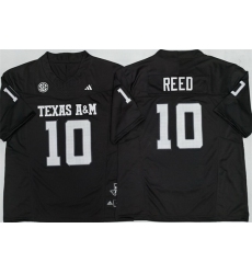 Men Texas A 26M Aggies Lions 10 Marcel Reed Black 2025 F U S E  Stitched Jersey