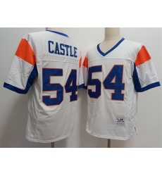 Blue Mountain State 54 Thad Castle White Stitched Football Jersey