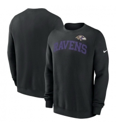 Men Nike Black Baltimore Ravens Club Pullover Sweatshirt