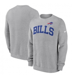 Men Nike Heather Gray Buffalo Bills Club Pullover Sweatshirt