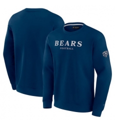 Men Fanatics Navy Chicago Bears Elements Unlimited Fleece Pullover Sweatshirt