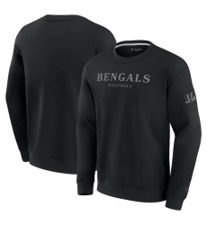 Men Fanatics Black Cincinnati Bengals Elements Unlimited Fleece Pullover Sweatshirt