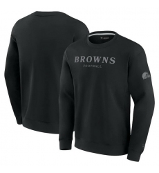 Men Fanatics Black Cleveland Browns Elements Unlimited Fleece Pullover Sweatshirt