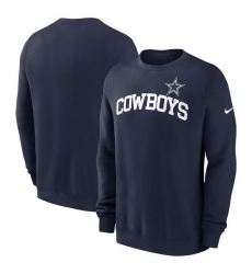 Men Nike Navy Dallas Cowboys Club Pullover Sweatshirt