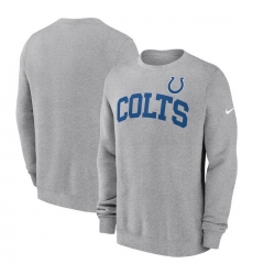 Men Nike Heather Gray Indianapolis Colts Club Pullover Sweatshirt