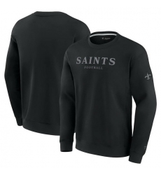 Men Fanatics Black New Orleans Saints Elements Unlimited Fleece Pullover Sweatshirt