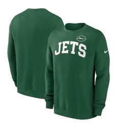 Men Nike Green New York Jets Club Pullover Sweatshirt