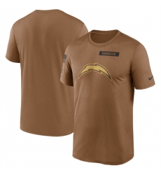 Men Los Angeles Chargers 2023 Brown Salute To Service Legend Performance T Shirt